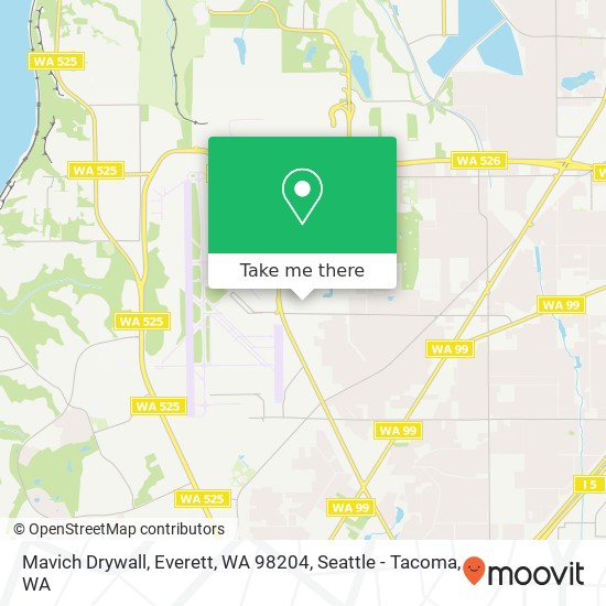 Mapa de Mavich Drywall, Everett, WA 98204