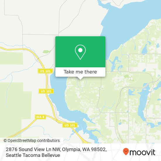 Mapa de 2876 Sound View Ln NW, Olympia, WA 98502