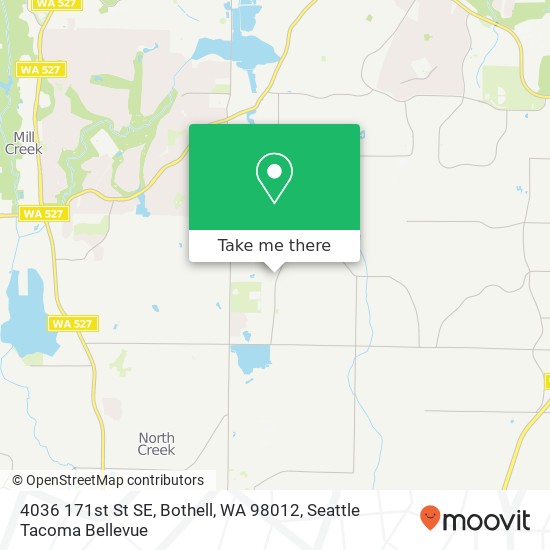 Mapa de 4036 171st St SE, Bothell, WA 98012