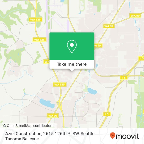 Aziel Construction, 2615 126th Pl SW map