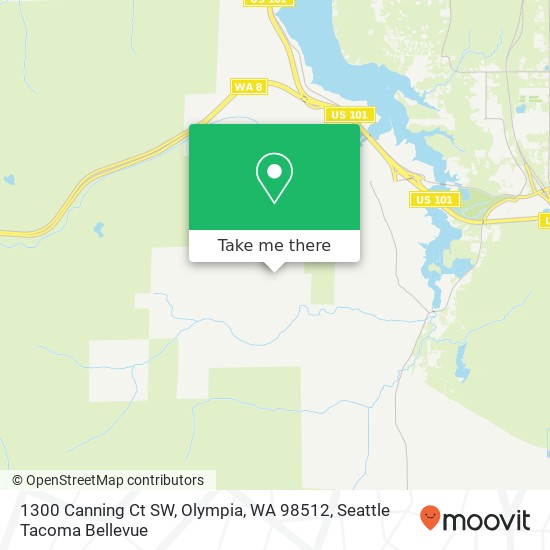 Mapa de 1300 Canning Ct SW, Olympia, WA 98512