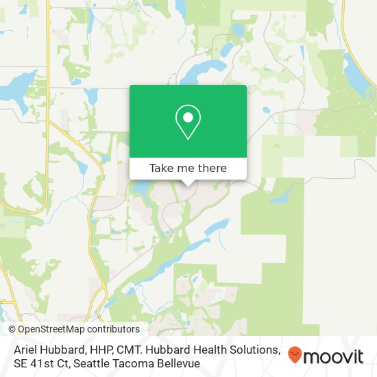 Mapa de Ariel Hubbard, HHP, CMT. Hubbard Health Solutions, SE 41st Ct