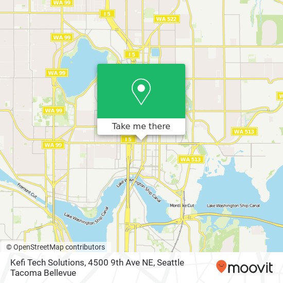 Mapa de Kefi Tech Solutions, 4500 9th Ave NE