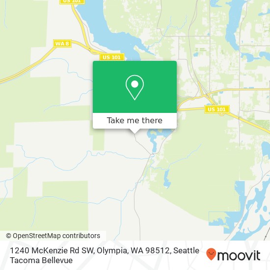 Mapa de 1240 McKenzie Rd SW, Olympia, WA 98512
