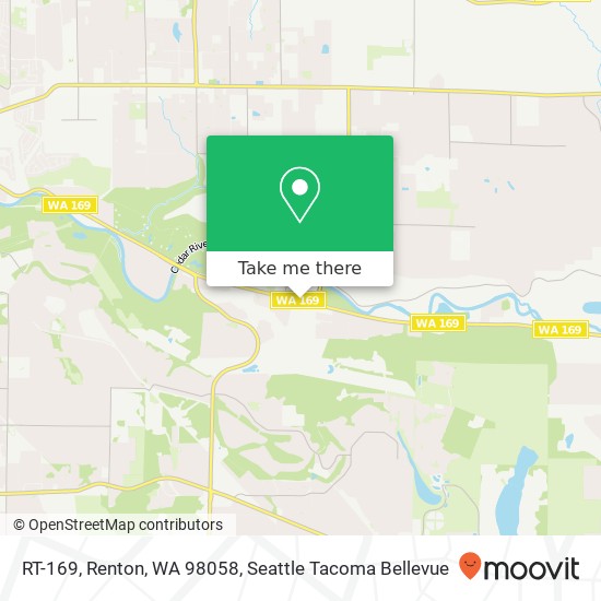 Mapa de RT-169, Renton, WA 98058