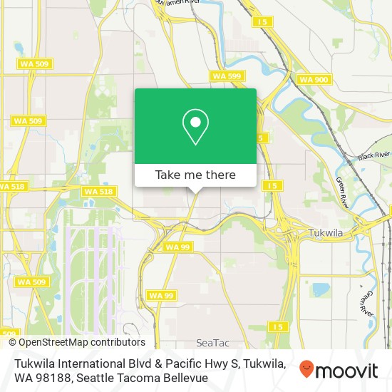 Tukwila International Blvd & Pacific Hwy S, Tukwila, WA 98188 map