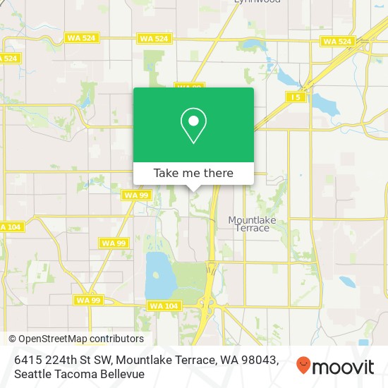 Mapa de 6415 224th St SW, Mountlake Terrace, WA 98043