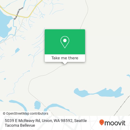 Mapa de 5039 E McReavy Rd, Union, WA 98592