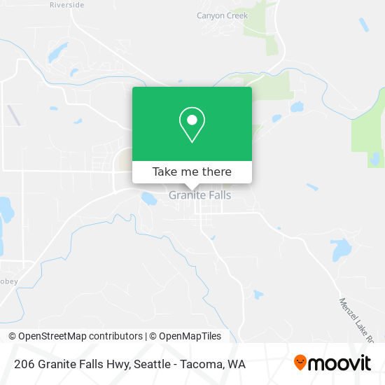 Mapa de 206 Granite Falls Hwy