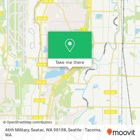 46th Military, Seatac, WA 98188 map