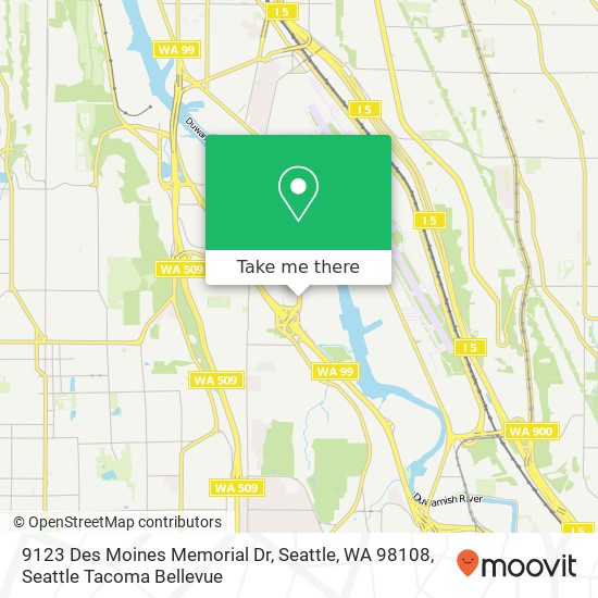 9123 Des Moines Memorial Dr, Seattle, WA 98108 map