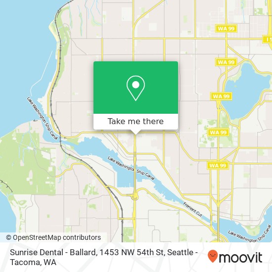 Sunrise Dental - Ballard, 1453 NW 54th St map