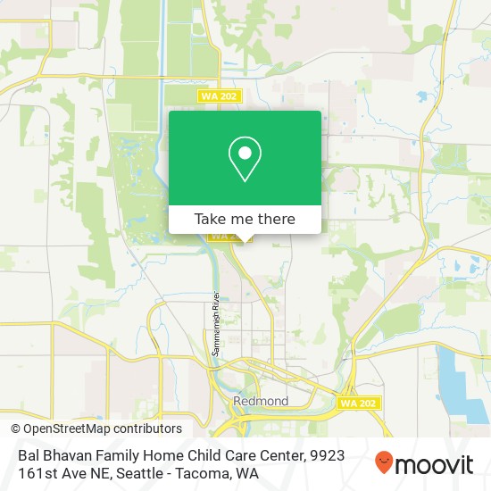 Mapa de Bal Bhavan Family Home Child Care Center, 9923 161st Ave NE