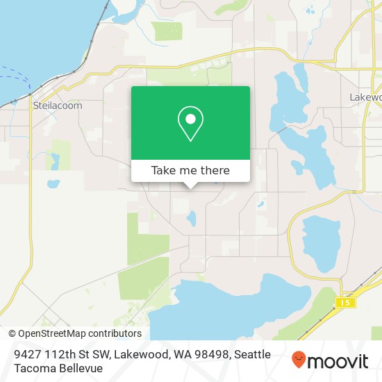 Mapa de 9427 112th St SW, Lakewood, WA 98498