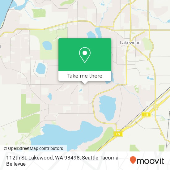 Mapa de 112th St, Lakewood, WA 98498