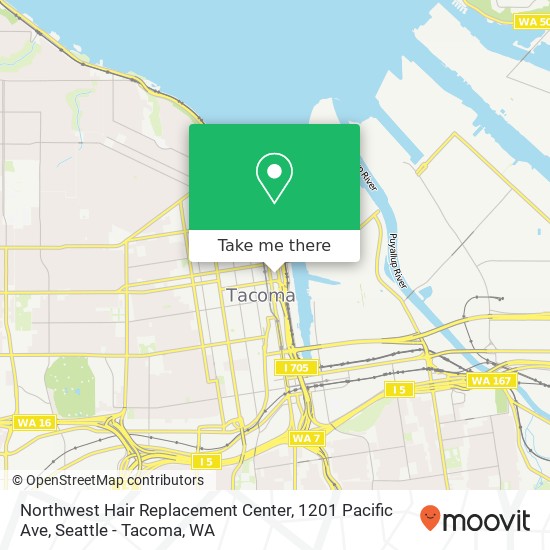 Mapa de Northwest Hair Replacement Center, 1201 Pacific Ave