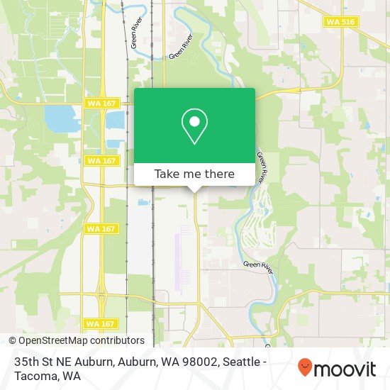 Mapa de 35th St NE Auburn, Auburn, WA 98002