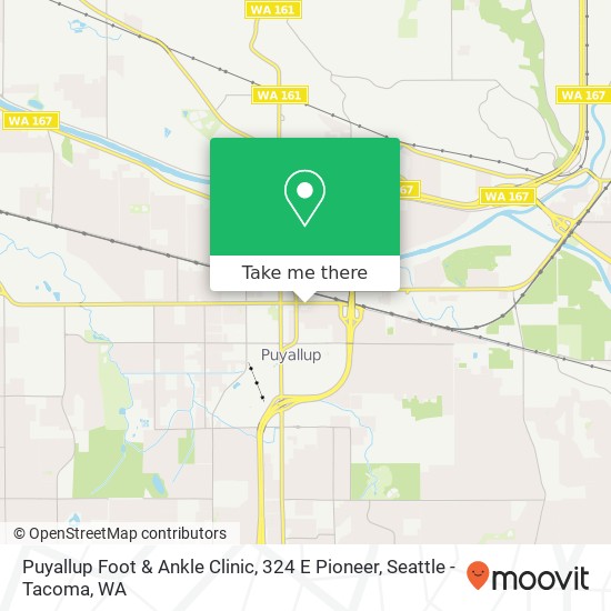 Puyallup Foot & Ankle Clinic, 324 E Pioneer map