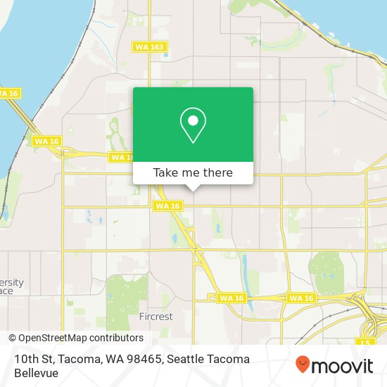 Mapa de 10th St, Tacoma, WA 98465