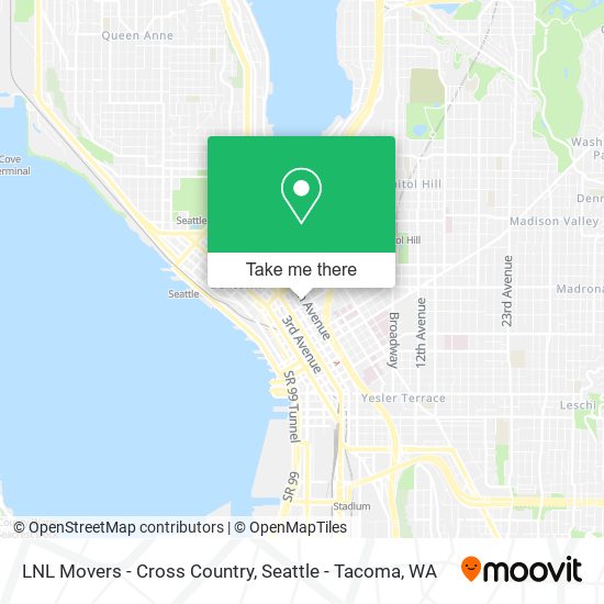 LNL Movers - Cross Country map