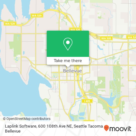 Mapa de Laplink Software, 600 108th Ave NE