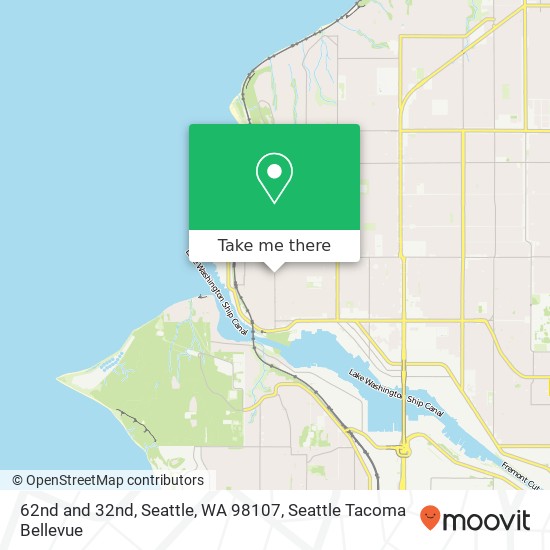 62nd and 32nd, Seattle, WA 98107 map