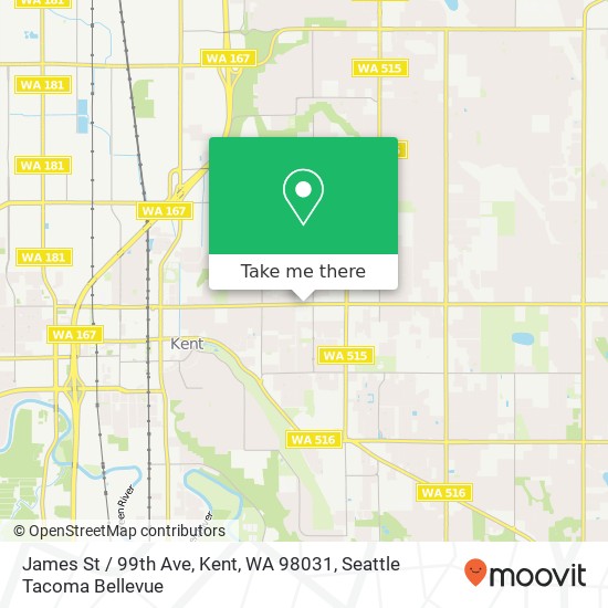 James St / 99th Ave, Kent, WA 98031 map