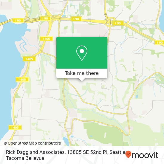 Rick Dagg and Associates, 13805 SE 52nd Pl map