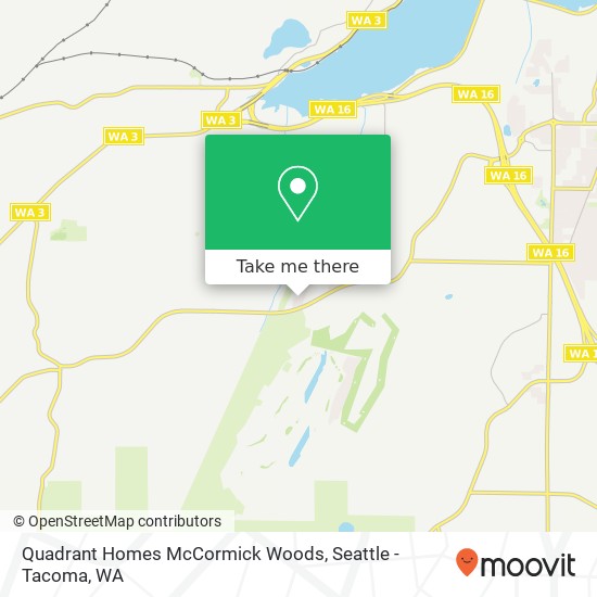 Quadrant Homes McCormick Woods map