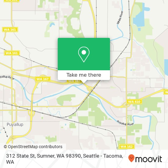 Mapa de 312 State St, Sumner, WA 98390