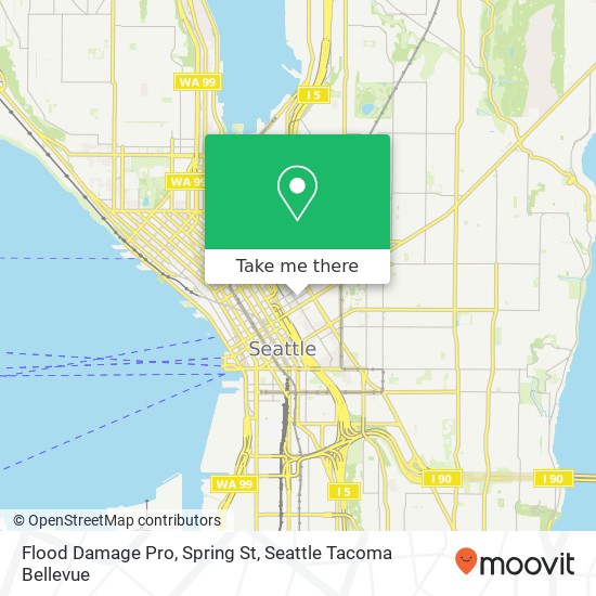 Mapa de Flood Damage Pro, Spring St