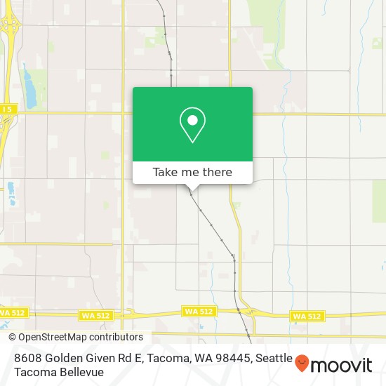 Mapa de 8608 Golden Given Rd E, Tacoma, WA 98445