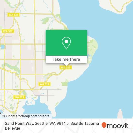 Sand Point Way, Seattle, WA 98115 map