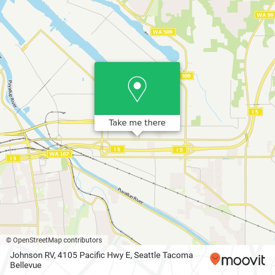 Mapa de Johnson RV, 4105 Pacific Hwy E