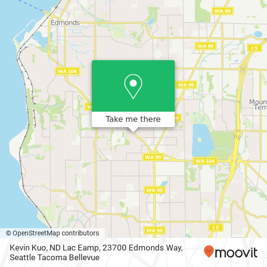 Mapa de Kevin Kuo, ND Lac Eamp, 23700 Edmonds Way