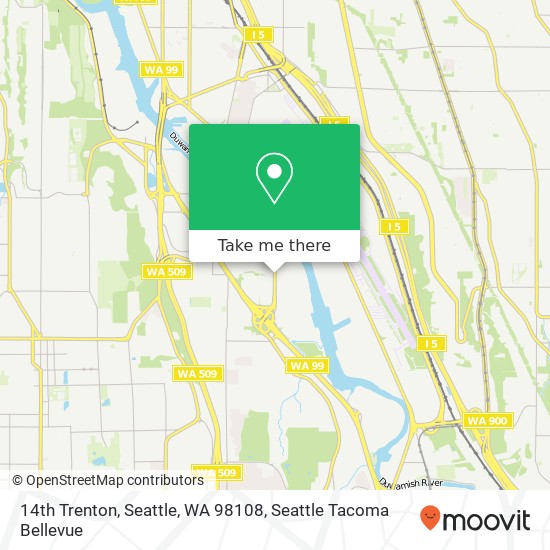 Mapa de 14th Trenton, Seattle, WA 98108