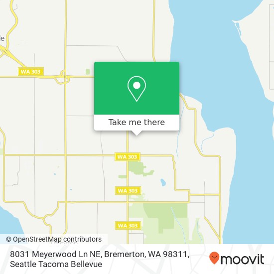 Mapa de 8031 Meyerwood Ln NE, Bremerton, WA 98311
