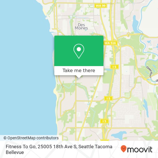 Fitness To Go, 25005 18th Ave S map