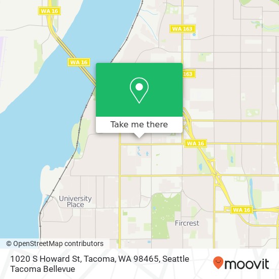 1020 S Howard St, Tacoma, WA 98465 map