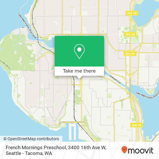 Mapa de French Mornings Preschool, 3400 16th Ave W