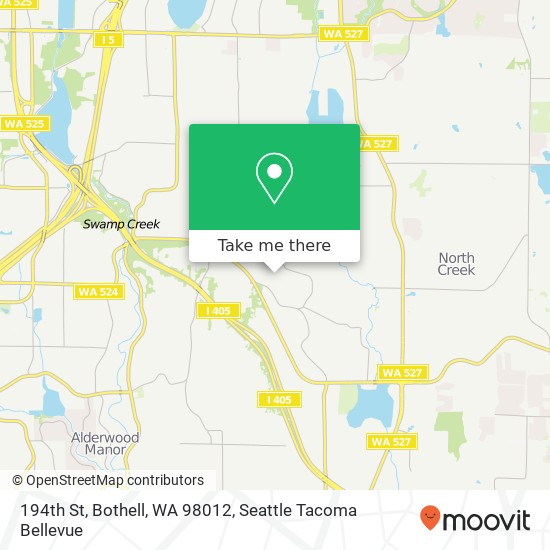 Mapa de 194th St, Bothell, WA 98012