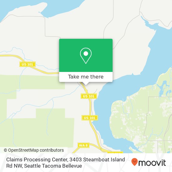 Mapa de Claims Processing Center, 3403 Steamboat Island Rd NW