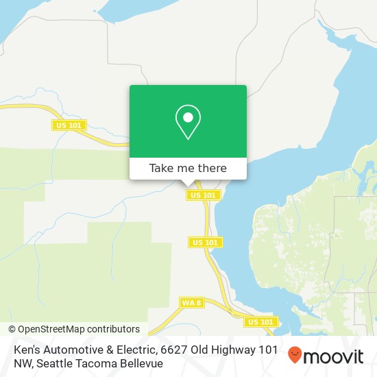 Mapa de Ken's Automotive & Electric, 6627 Old Highway 101 NW