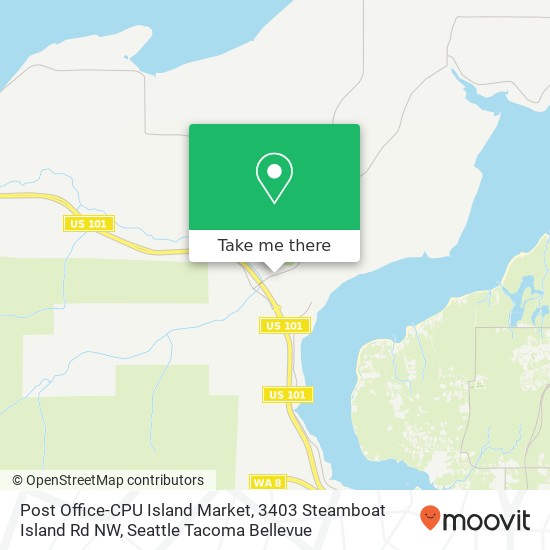 Mapa de Post Office-CPU Island Market, 3403 Steamboat Island Rd NW