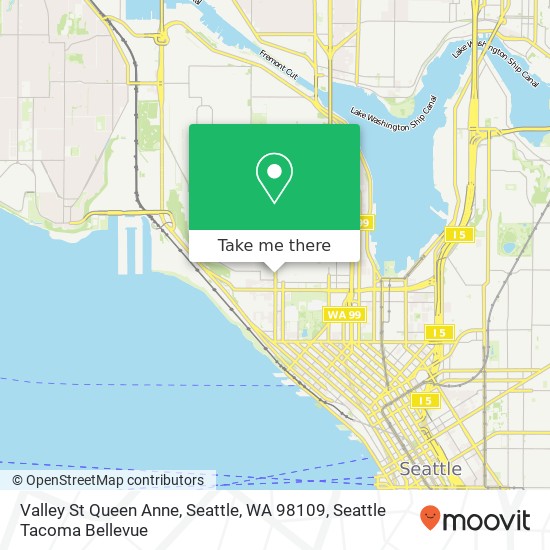 Valley St Queen Anne, Seattle, WA 98109 map