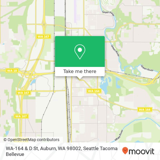 Mapa de WA-164 & D St, Auburn, WA 98002