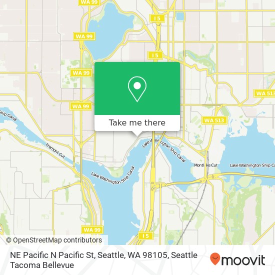 Mapa de NE Pacific N Pacific St, Seattle, WA 98105