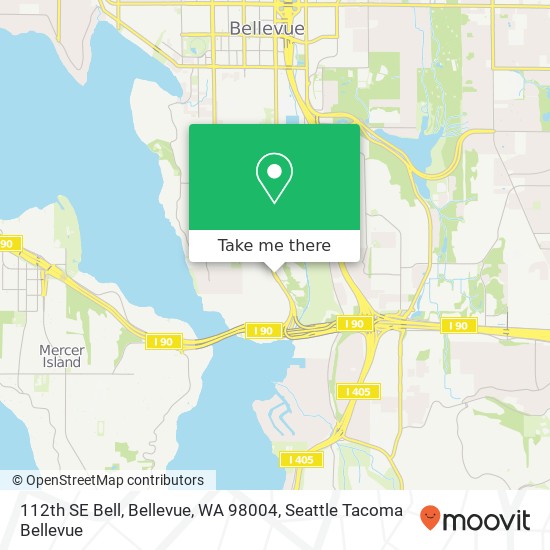 112th SE Bell, Bellevue, WA 98004 map