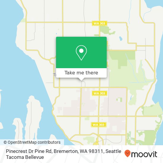 Mapa de Pinecrest Dr Pine Rd, Bremerton, WA 98311