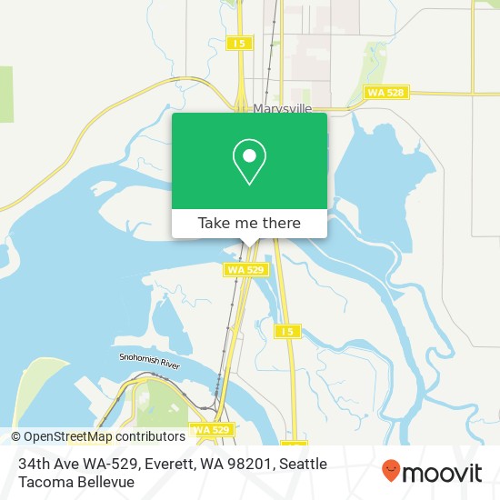 Mapa de 34th Ave WA-529, Everett, WA 98201